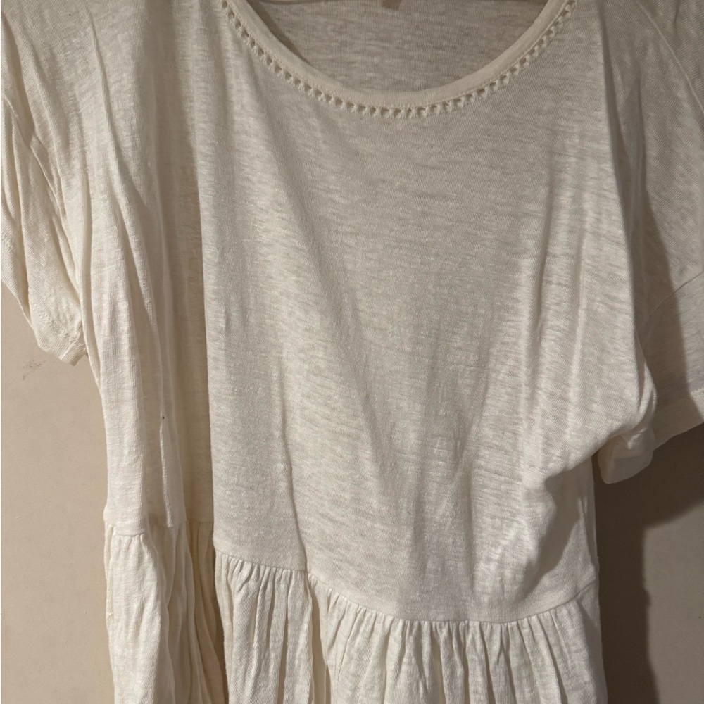 Rebecca Taylor Cream Short Sleeve Top